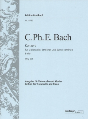 Bach, C.Ph.E.: Konzert für Violoncello, Streicher und Basso continuo, a-moll: Wq 170